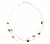 925 Ayar Gümüş Turmalin Taşlı Şarnel Kolye thumbnail 4