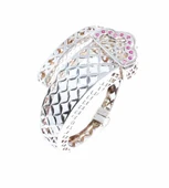 Taşlı 925 Ayar Gümüş Ajur Bilezik thumbnail 3