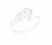 925 Ayar Gümüş Yeşil Taşlı Ajur Bilezik thumbnail 3