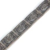 925 Ayar Gümüş Çiçek Motifli Paftalı Bileklik thumbnail 3