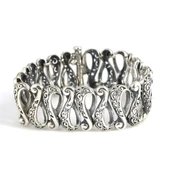 925 Ayar Gümüş Kuğu Model Ajur Bileklik thumbnail 1