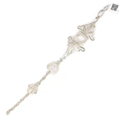 925 Ayar Gümüş Kalp Modeli Zincir Bileklik thumbnail 2