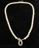 Taşlı 925 Ayar Gümüş İnci Kolye thumbnail 4