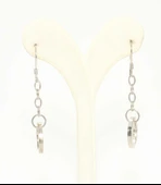 Halka Modeli 925 Ayar Gümüş Sallantılı Küpe thumbnail 2