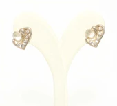 925 Ayar Gümüş Kalp Modeli Küpe thumbnail 3