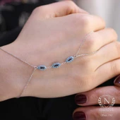 925 Ayar Gümüş Üçlü Badem Şahmeran thumbnail 3