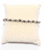 925 Ayar Gümüş Gri İpli, Gümüş Taşlı Bileklik thumbnail 2