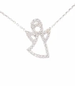 925 Ayar Gümüş Büyük Melek Kolye thumbnail 2