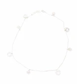 925 Ayar Gümüş Kalp ve Kar tanesi Modeli Halhal thumbnail 2