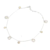 925 Ayar Gümüş Kalp ve Kar tanesi Modeli Halhal thumbnail 1