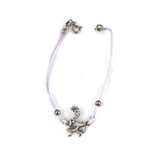 Kalpli Dansçı Kız Modeli Mor İpli Bileklik thumbnail 1