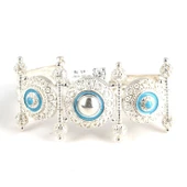 925 Ayar Gümüş Mavi Mineli Antik Bileklik thumbnail 3