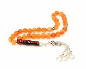 Akik Doğaltaşlı Tesbih ve Ay Yıldız Püskül thumbnail 1