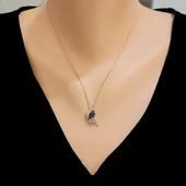 925 Ayar Rose Gümüş Kelebek Modeli Kolye thumbnail 1