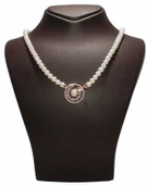 925 Ayar Rose Gümüş İnci Kolye thumbnail 2