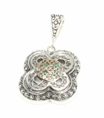 Konstantinapol Model Yeşil Taşlı Kolye Ucu thumbnail 2