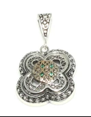 Konstantinapol Model Yeşil Taşlı Kolye Ucu thumbnail 3