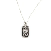925 Ayar Gümüş Mısır Hiyeroglifi Desenli Kolye thumbnail 2