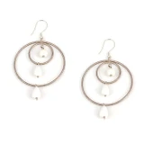 925 Ayar Gümüş Çift Halka Küpe thumbnail 1