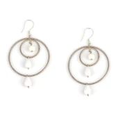 925 Ayar Gümüş Çift Halka Küpe thumbnail 4