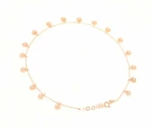 925 Ayar Rose Gümüş Kar Tanesi Halhal thumbnail 6