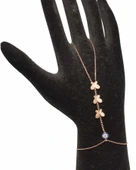 925 Ayar Rose Gümüş Nazar Boncuklu 3 Parça Kelebek Modeli Şahmeran thumbnail 1