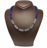 925 Ayar Gümüş Lapis Taşlı Kolye thumbnail 3