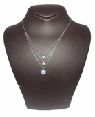 925 Ayar Gümüş Nazar Boncuklu Ve Taşlı Kolye thumbnail 2