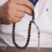 Dumanlı Kuvars Doğaltaş Küre Kesim Gümüş Tesbih thumbnail 4