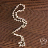 925 Ayar Gümüş 6 mm Top Tesbih thumbnail 10