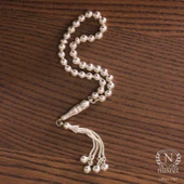 925 Ayar Gümüş 6 mm Top Tesbih thumbnail 2