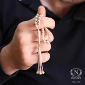 925 Ayar Gümüş 6 mm Top Tesbih thumbnail 9