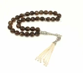 Dumanlı Kuvars Doğaltaş Küre Kesim Gümüş Tesbih thumbnail 1