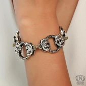 925 Ayar Gümüş Antik Bizans Bileklik thumbnail 1