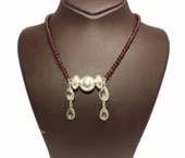 925 Ayar Gümüş Garnet ve Kuvars Taşlı Kolye thumbnail 5