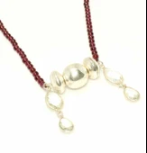 925 Ayar Gümüş Garnet ve Kuvars Taşlı Kolye thumbnail 7