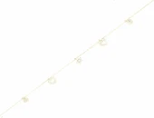 925 Ayar Gümüş Kalp ve Yıldız Halhal thumbnail 3