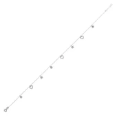 925 Ayar Gümüş Kalp ve Yıldız Halhal thumbnail 7