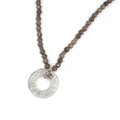 925 Ayar Gümüş Smoki Quartz Taşlı Ajur Kolye thumbnail 3