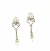 925 ayar Gümüş Külah Modeli Antik Bizans Küpe thumbnail 3