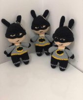 Batman Maskot Bebek Amigurumi Anahtarlık Oyuncak - 1