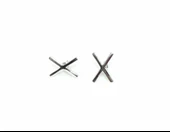 925 Ayar Gümüş X Küpe, Beyaz thumbnail 3