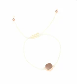 925 Ayar Gümüş İpli Yuvarlak Bileklik, Pembe thumbnail 2