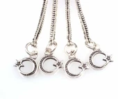 925 ayar Gümüş Ay Yıldız Püskül thumbnail 7