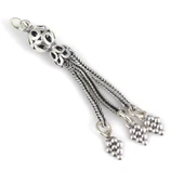 925 ayar Gümüş 3\'lü Üzüm Salkımı Püskül thumbnail 2