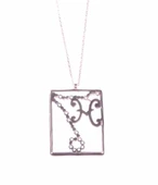 925 Ayar Rose Gümüş Balık Burcu Kolye thumbnail 3