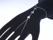 925 Ayar Gümüş Üçlü Üçgen Şahmeran Bileklik thumbnail 4