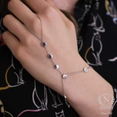 925 Ayar Gümüş Taşsız Yuvarlak Parçalı Şahmeran, Beyaz thumbnail 1