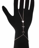 925 Ayar Gümüş Üçlü Üçgen Şahmeran Bileklik thumbnail 9