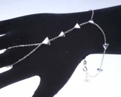 925 Ayar Gümüş Üçgen Parçalı Şahmeran Bileklik thumbnail 1